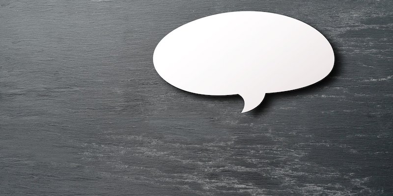 speech balloon on black background