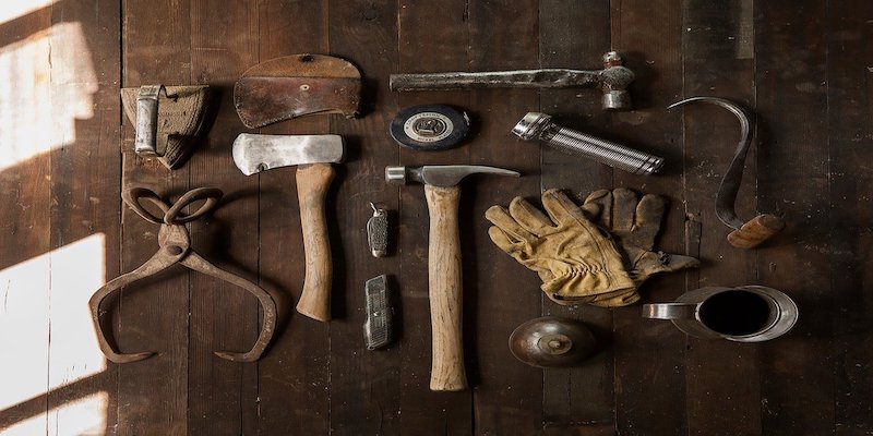 set of tools to signify a lawyer working on their legal brand